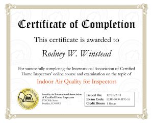 Certified Indoor Air Inspectors- Frederick MD